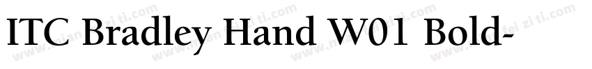 ITC Bradley Hand W01 Bold字体转换
